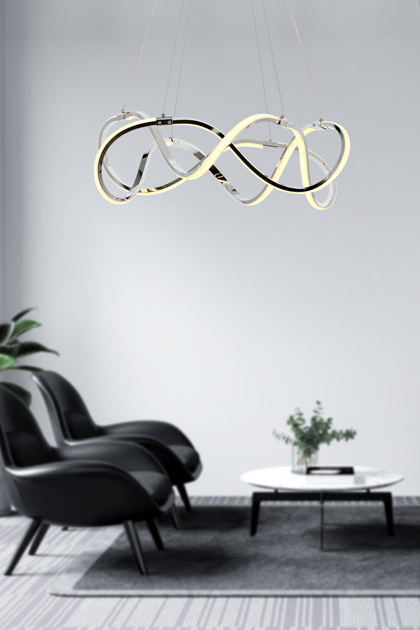 Lustra Led HubRom, BURGAZ Crom 5002-5129-51 60x60xHmax105 cm 60 W / 3200L Lumina Calda,Rece,Neutra