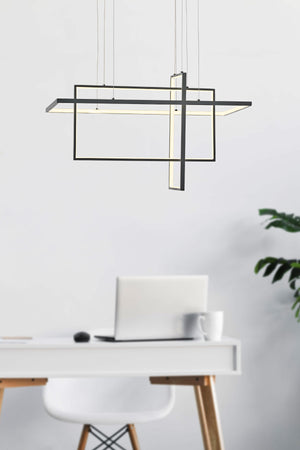 Lustra Led HubRom, CIRAK Antracit 5080-1100-96 80x80xHmax115 cm 80 W / 4000 K Lumina Neutra