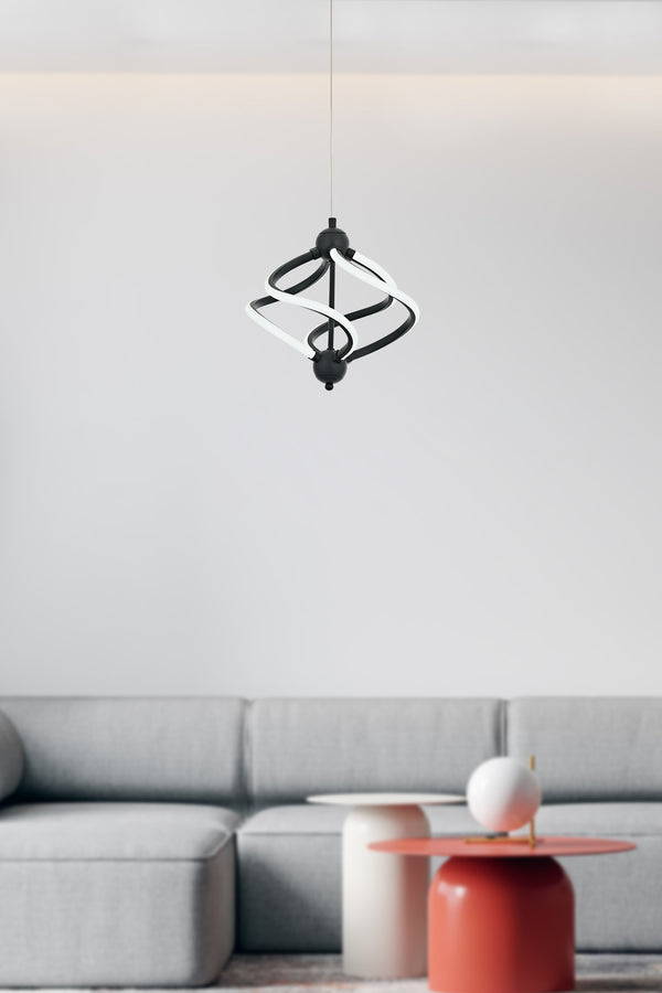 Lustra Led HubRom, RAVENA Antracit 5001-4145-96 30x30xHmax40-80 cm 36 W / 4000 K Lumina Calda,Rece,Neutra