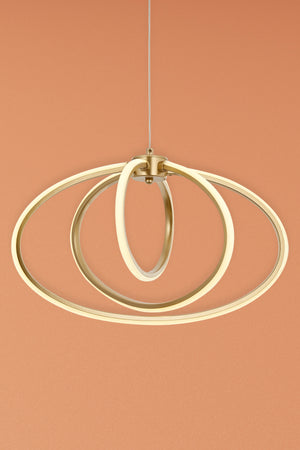 Lustra Led HubRom, VARNA Auriu 5003-5086-63 40x40xHmax35-85 cm 42 W / 4000 K Lumina Calda,Rece,Neutra