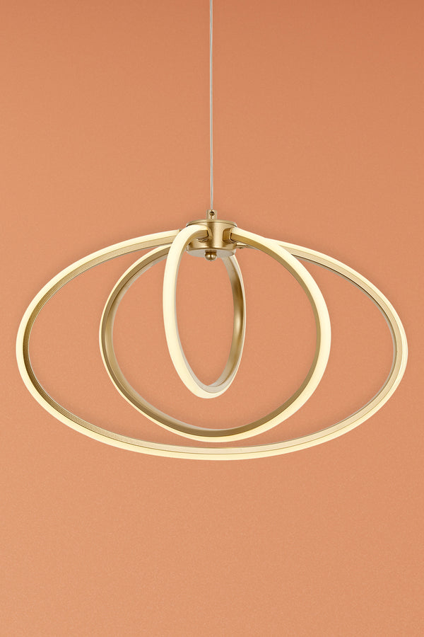 Lustra Led HubRom, VARNA Auriu 5003-5086-63 40x40xHmax35-85 cm 42 W / 4000 K Lumina Calda,Rece,Neutra