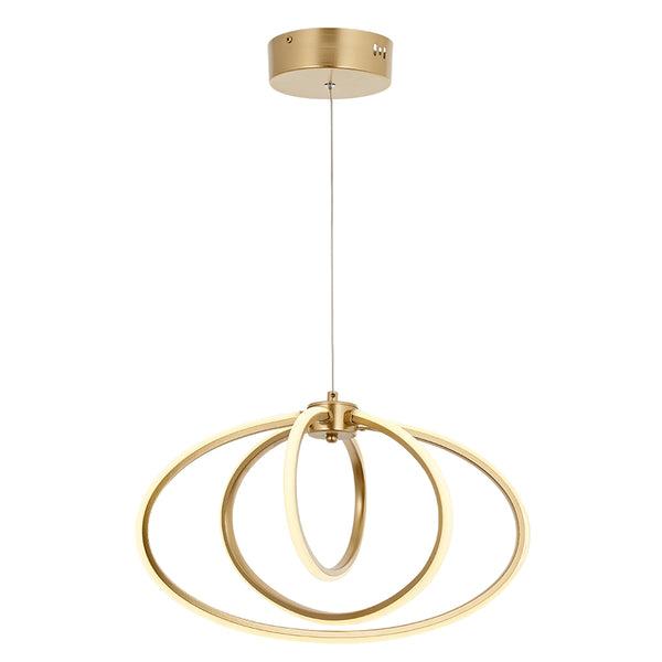 Lustra Led HubRom, VARNA Auriu 5003-5086-63 40x40xHmax35-85 cm 42 W / 4000 K Lumina Calda,Rece,Neutra