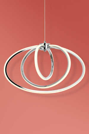 Lustra Led HubRom, VARNA Crom 5003-5086-51 40x40xHmax35-85 cm 42 W / 4000 K Lumina Calda,Rece,Neutra