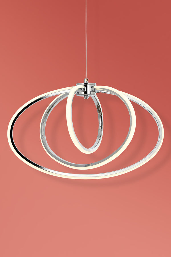 Lustra Led HubRom, VARNA Crom 5003-5086-51 40x40xHmax35-85 cm 42 W / 4000 K Lumina Calda,Rece,Neutra