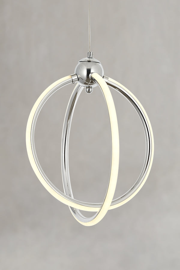 Lustra Led HubRom, PLEVNE Crom 5002-5088-51 32x32xHmax85 cm 35 W / 1700L/4000K Lumina Neutra