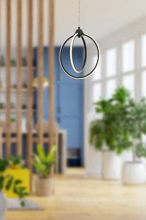 Lustra Led HubRom, PLEVNE Antracit 5002-5088-96 32x32xHmax85 cm 35 W / 1700L/4000K Lumina Neutra