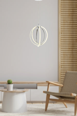 Lustra Led HubRom, PLEVNE Crom 5003-5088-51 35x35xHmax85 cm 42 W / 2600L/4000K Lumina Neutra