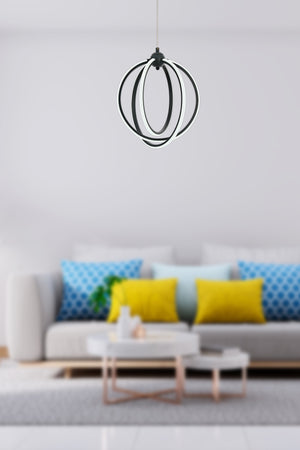 Lustra Led HubRom, PLEVNE Antracit 5003-5088-96 35x35xHmax85 cm 42 W / 2600L/4000K Lumina Neutra