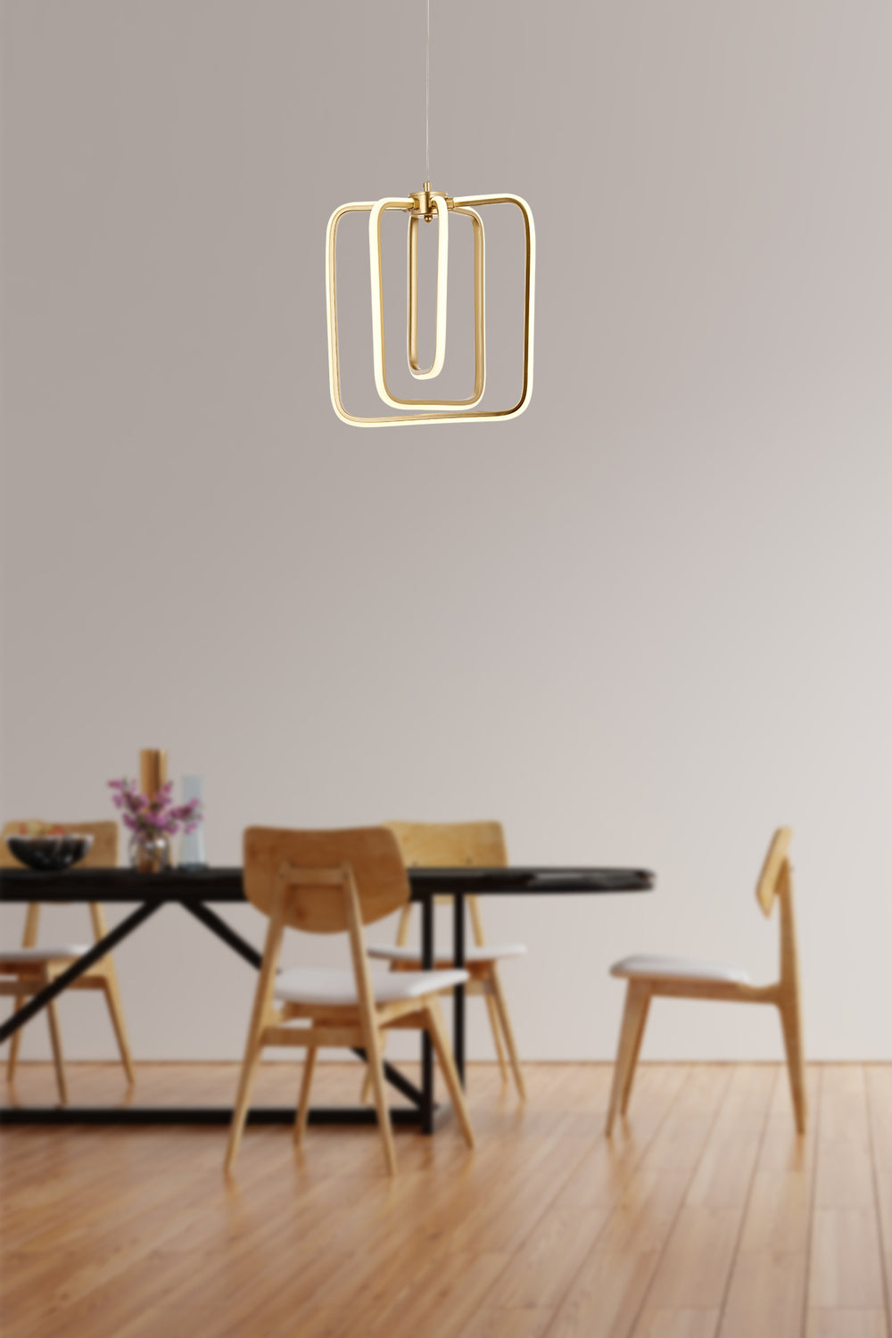 Lustra Led HubRom, SOFYA Auriu 5003-5087-63 32x32xHmax85 cm 44 W / 2800L/4000K Lumina Neutra