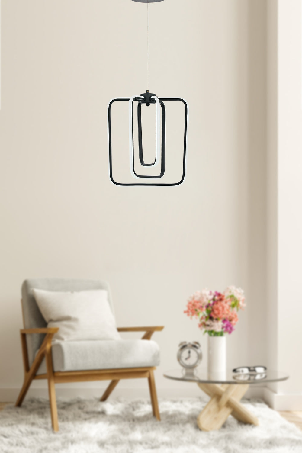 Lustra Led HubRom, SOFYA Antracit 5003-5087-96 32x32xHmax85 cm 44 W / 2800L/4000K Lumina Neutra
