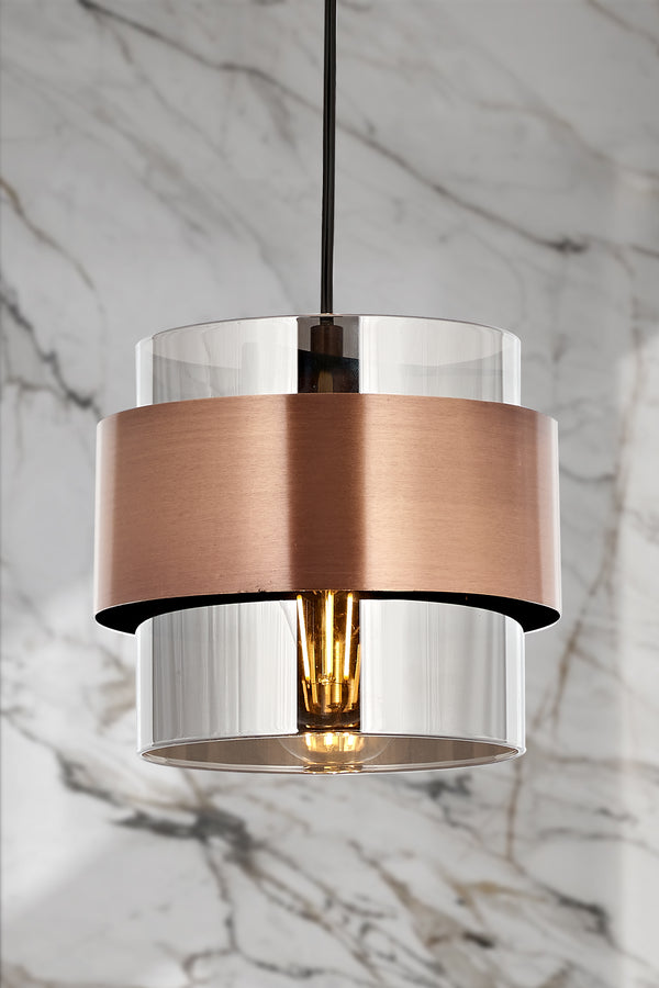 Lustra HubRom, ROZA 5001-4035-81 18x18xHmax75 cm 1xE27-60W Cupru