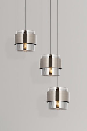 Lustra HubRom, ROZA 5503-4035-53 40x40xHmax110 cm 3xE27-60W Crom Satinat