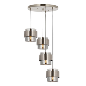 Lustra HubRom, ROZA 5504-4035-53 40x40xHmax110 cm 4xE27-60W Crom Satinat