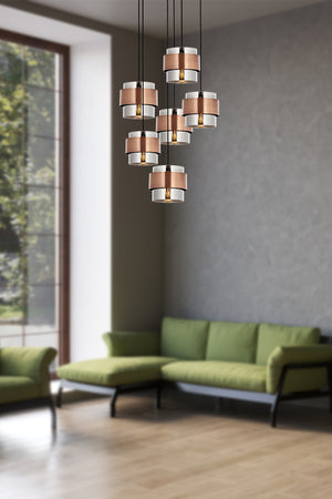 Lustra HubRom, ROZA 5506-4035-81 40x40xHmax120 cm 4xE27-60W Cupru