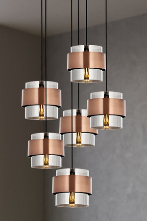 Lustra HubRom, ROZA 5506-4035-81 40x40xHmax120 cm 4xE27-60W Cupru