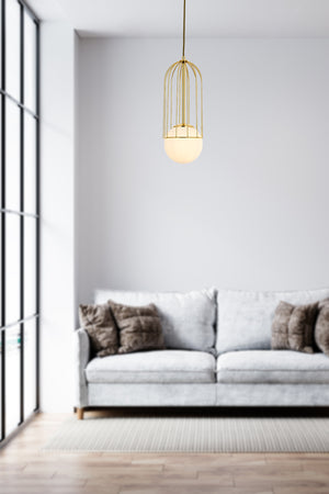 Lustra HubRom, CAPOLA 5001-4545-61 21x21xHmax40 cm 1xE27-60W Auriu