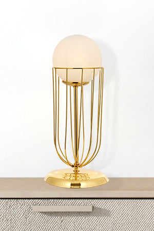 Veioza HubRom, CAPOLA 5201-4545-61 30x15xHmax45 cm 1xE27-60W Auriu