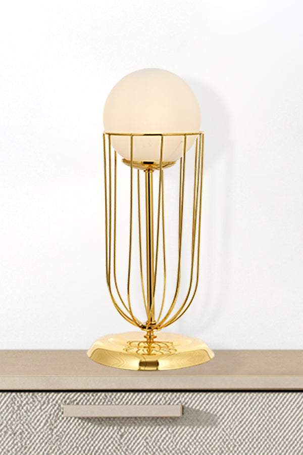 Veioza HubRom, CAPOLA 5201-4545-61 30x15xHmax45 cm 1xE27-60W Auriu