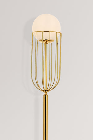 Lampadar HubRom, CAPOLA 5301-4545-61 30x30xHmax160 cm 1xE27-60W Auriu