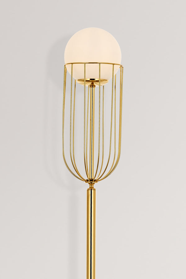 Lampadar HubRom, CAPOLA 5301-4545-61 30x30xHmax160 cm 1xE27-60W Auriu