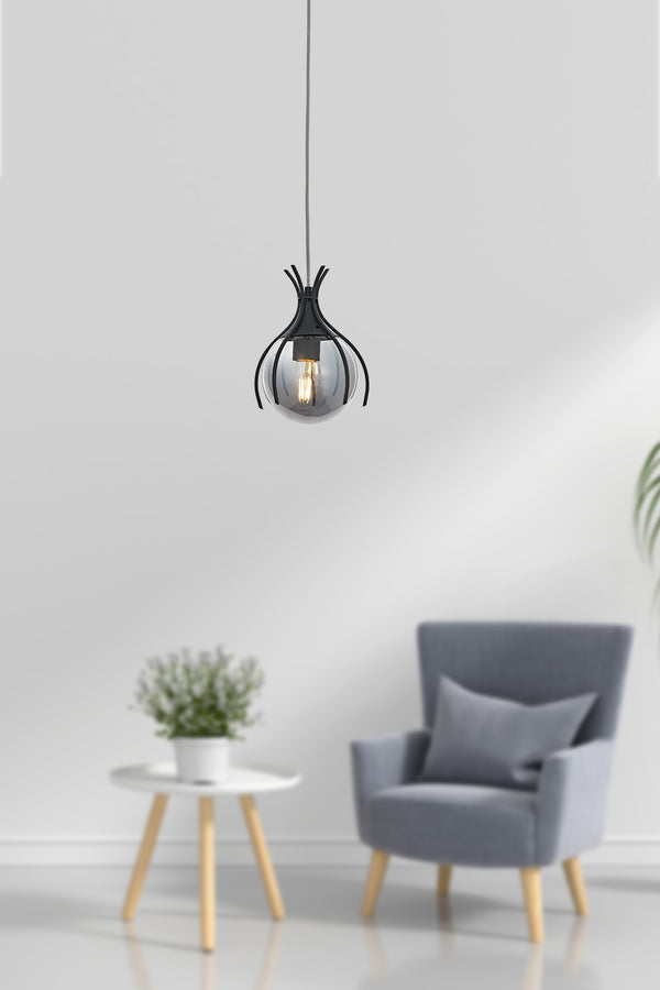 Lustra HubRom, PENCE 5001-1766-96 20x20xHmax50-80 cm 1xE27-60W Antracit