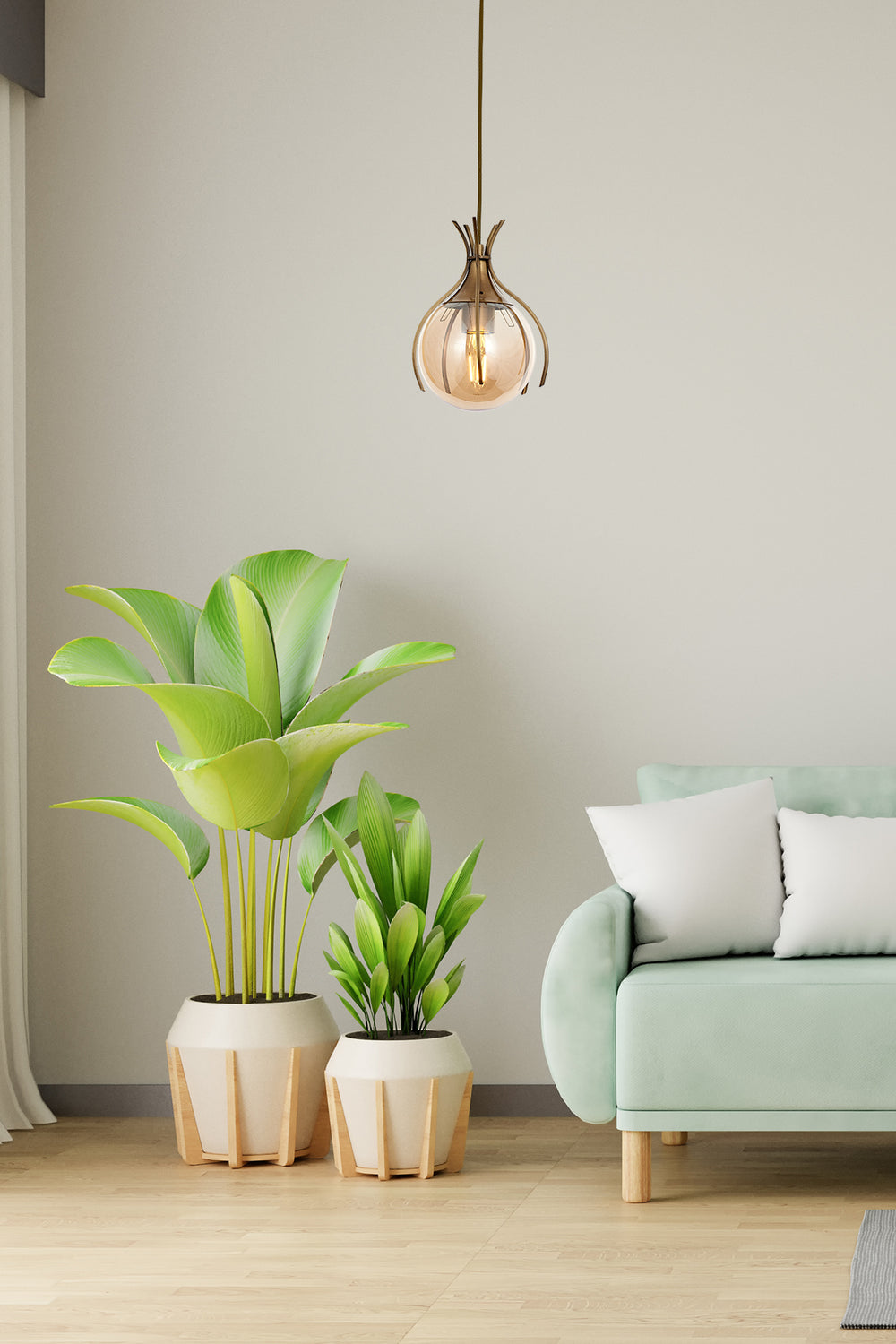 Lustra HubRom, PENCE 5001-1766-52 20x20xHmax50-80 cm 1xE27-60W Antiq