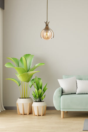 Lustra HubRom, PENCE 5001-1766-52 20x20xHmax50-80 cm 1xE27-60W Antiq