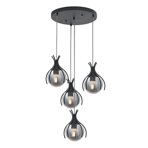 Lustra HubRom, PENCE 5504-1766-96 30x30xHmax110 cm 4xE27-60W Antracit