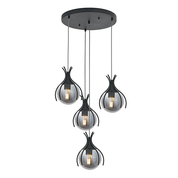 Lustra HubRom, PENCE 5504-1766-96 30x30xHmax110 cm 4xE27-60W Antracit