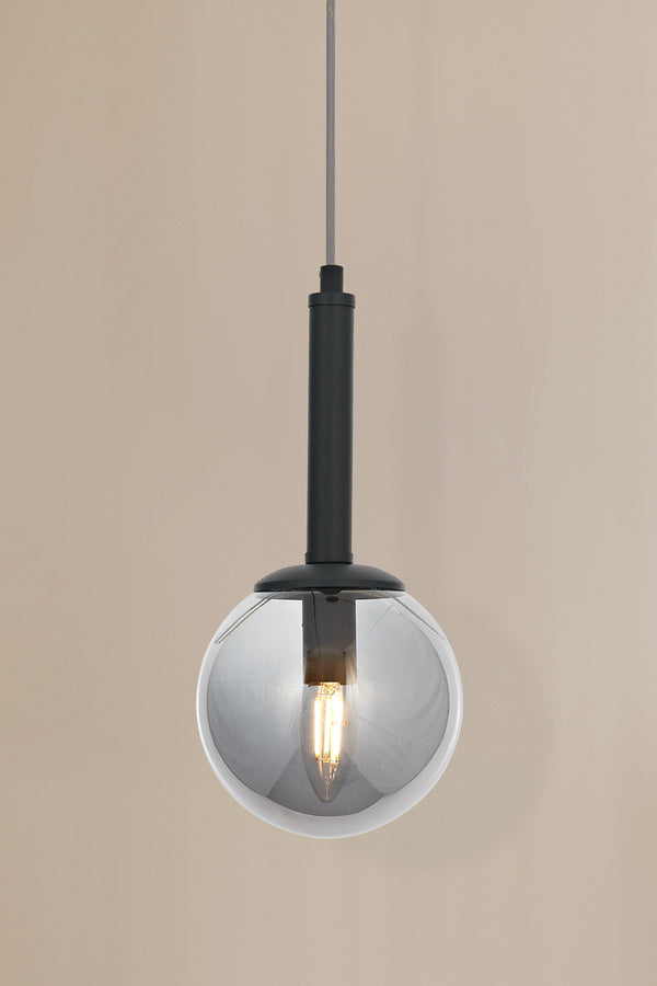 Lustra HubRom, HELYUM 5001-4521-96 16x16xHmax75 cm 1xE14-40W Antracit