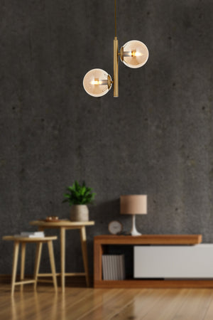 Lustra HubRom, EYLUL 5002-4552-52 35x35xHmax90 cm 2xE14-40W Antiq