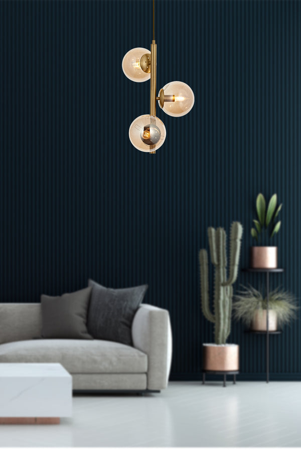 Lustra HubRom, EYLUL 5003-4552-52 35x35xHmax100 cm 3xE14-40W Antiq