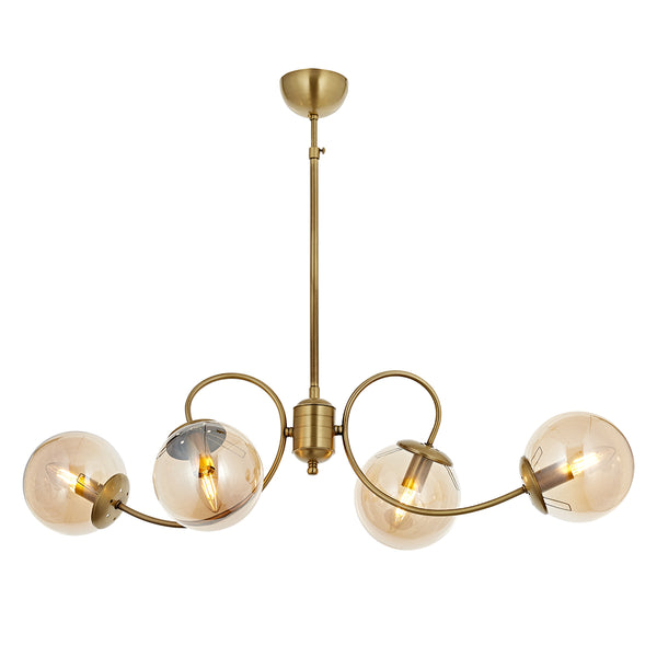 Lustra HubRom, MARAL 5004-4032-52 85x85xHmax90 cm 4xE14-40W Antiq