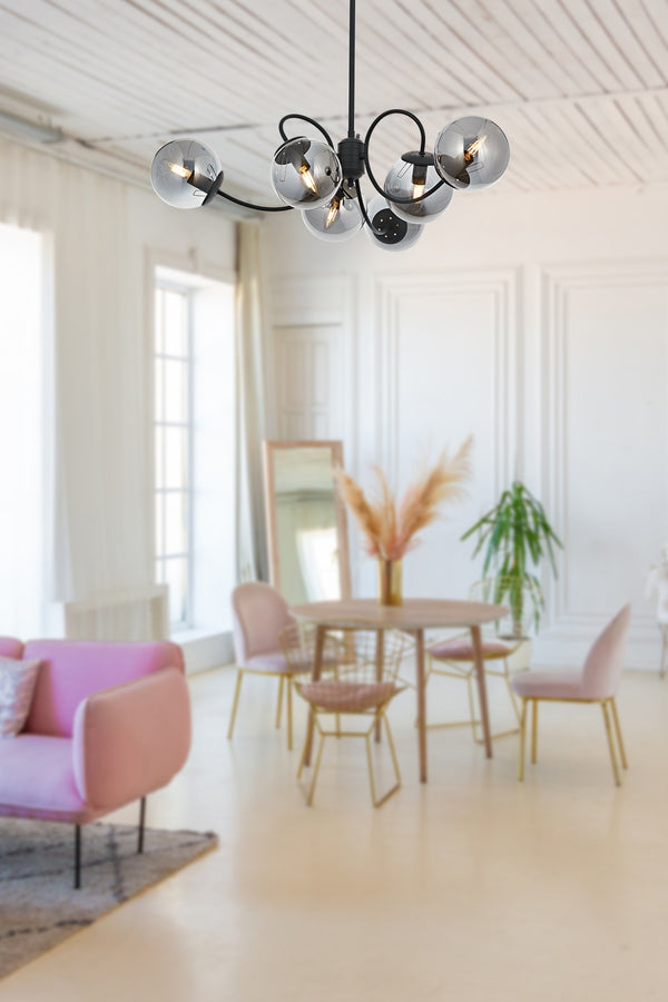 Lustra HubRom, MARAL 5006-4032-96 85x85xHmax90 cm 6xE14-40W Antracit