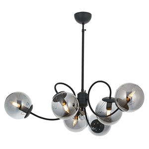 Lustra HubRom, MARAL 5006-4032-96 85x85xHmax90 cm 6xE14-40W Antracit