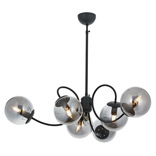 Lustra HubRom, MARAL 5006-4032-96 85x85xHmax90 cm 6xE14-40W Antracit