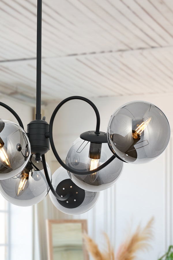 Lustra HubRom, MARAL 5006-4032-96 85x85xHmax90 cm 6xE14-40W Antracit