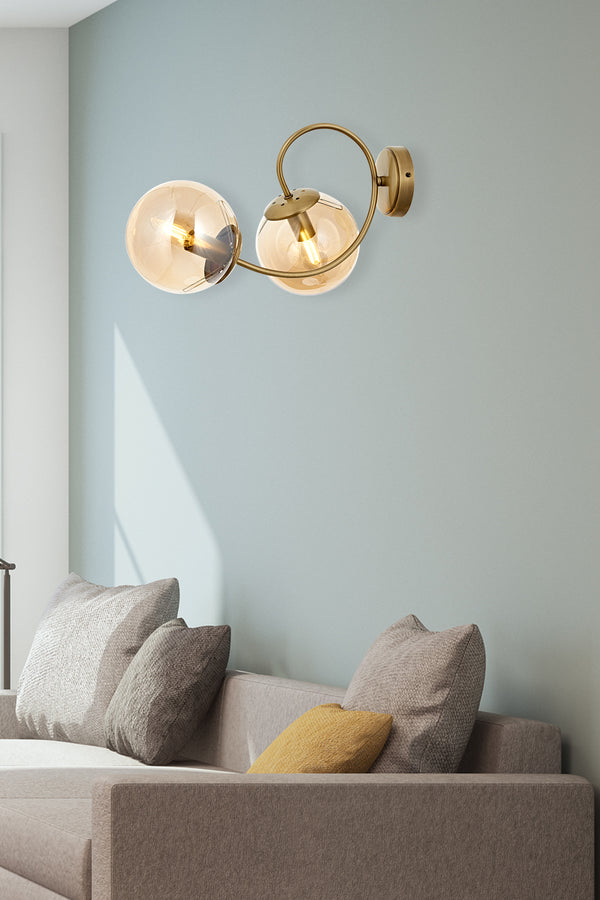 Aplica HubRom, MARAL 5102-4032-52 27x27xHmax25 cm 2xE14-40W Antiq