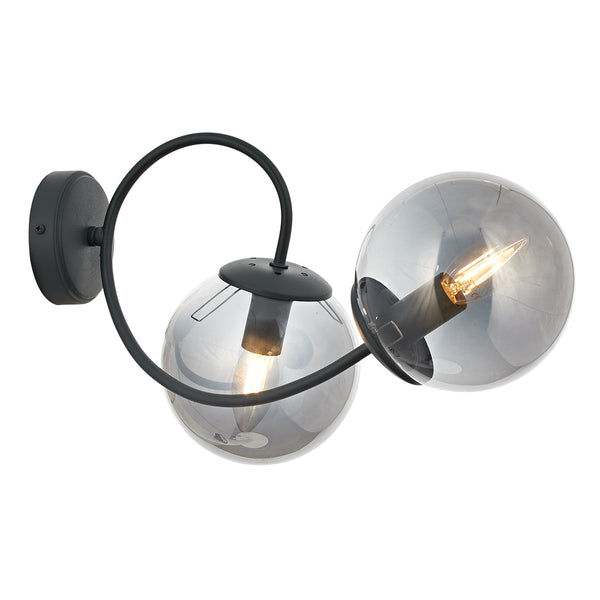 Aplica HubRom, MARAL 5102-4032-96 27x27xHmax25 cm 2xE14-40W Antracit