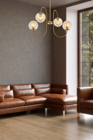 Lustra HubRom, SINIR 5004-8080-52 65x65xHmax95 cm 4xE14-40W Antiq