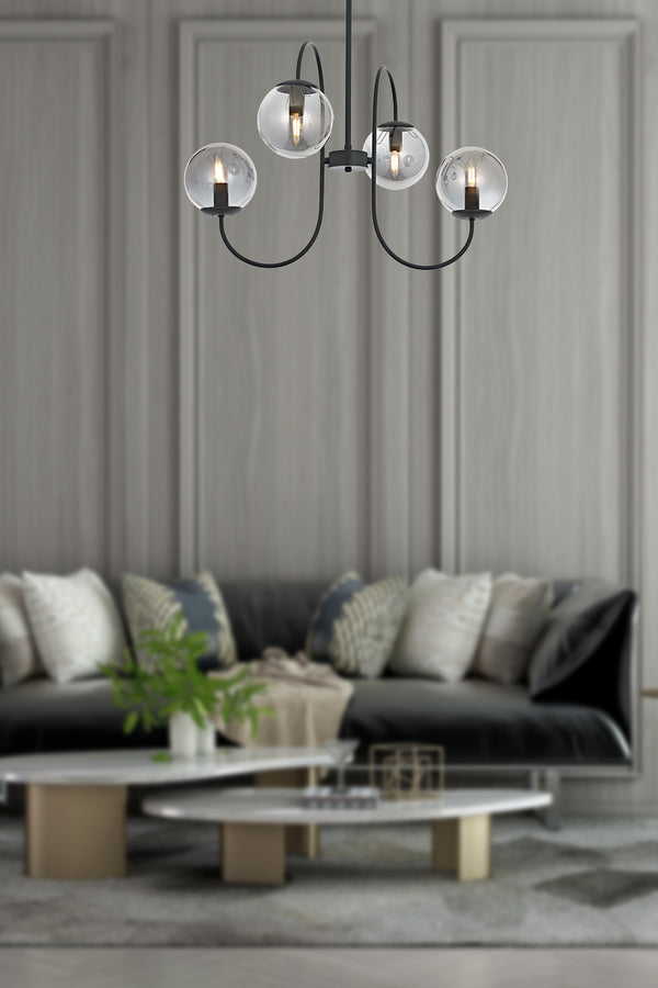 Lustra HubRom, SINIR 5004-8080-96 65x65xHmax95 cm 4xE14-40W Antracit