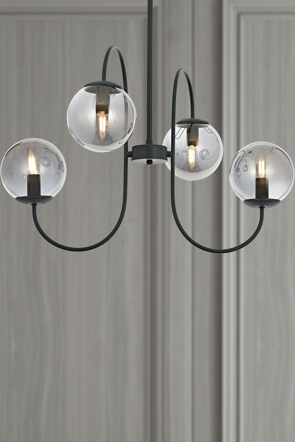 Lustra HubRom, SINIR 5004-8080-96 65x65xHmax95 cm 4xE14-40W Antracit