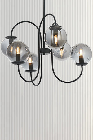 Lustra HubRom, SINIR 5006-8080-96 65x65xHmax95 cm 6xE14-40W Antracit