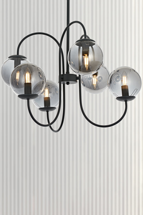 Lustra HubRom, SINIR 5006-8080-96 65x65xHmax95 cm 6xE14-40W Antracit