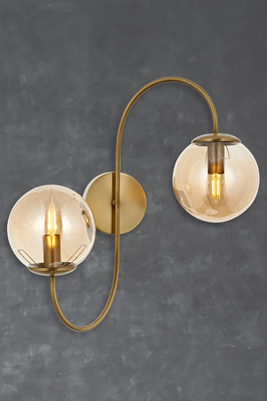 Aplica HubRom, SINIR 5102-8080-52 28x28xHmax45 cm 2xE14-40W Antiq