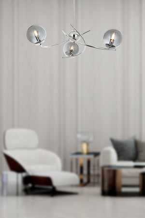 Lustra HubRom, ZULAY 5003-1020-51 80x80xHmax60 cm 3xE27-60W Crom