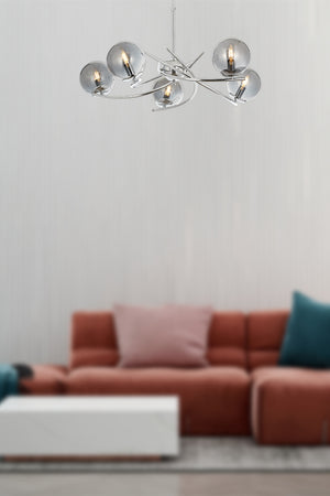 Lustra HubRom, ZULAY 5005-1020-51 80x80xHmax60 cm 5xE27-60W Crom