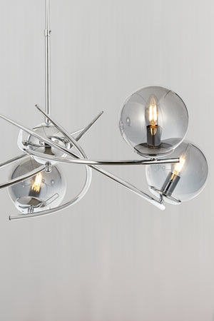 Lustra HubRom, ZULAY 5005-1020-51 80x80xHmax60 cm 5xE27-60W Crom