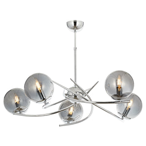 Lustra HubRom, ZULAY 5005-1020-51 80x80xHmax60 cm 5xE27-60W Crom