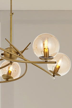 Lustra HubRom, ZULAY 5005-1020-52 80x80xHmax60 cm 5xE27-60W Antiq